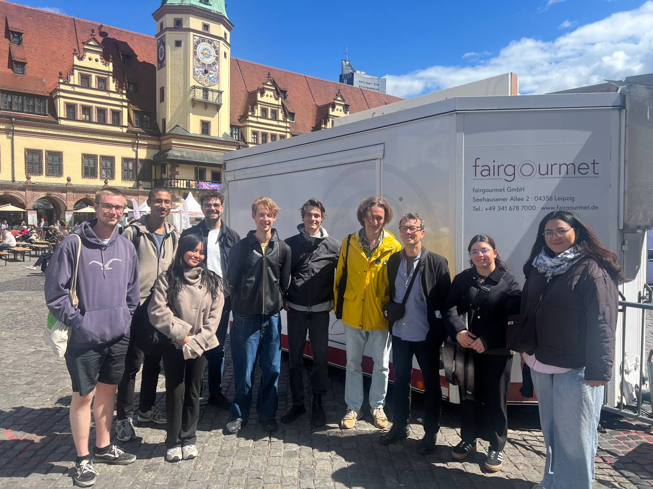 DDReams fieldwork group in a city square